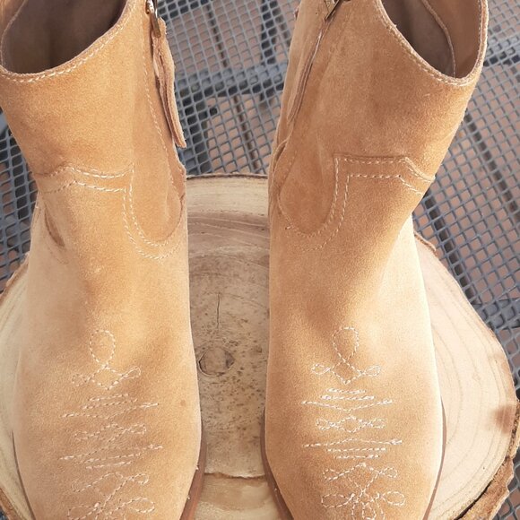 Sam Edelman "Ava" Carmel Suede Boots Size 8M - Picture 5 of 12
